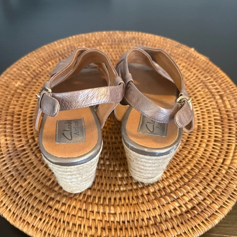Clarks Bronze‎ Wedge Sandals